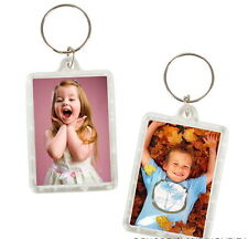 WHOLESALE 200 PHOTO FRAME KEYCHAINS KEY CHAIN CLEAR TRANSPARENT INSERT PICTURE picture
