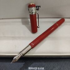Luxury Spider Resin Series Red Color - Silver Clip M nib Fountain Pen NO BOX picture