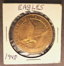 1948 FOE Fraternal Order of Eagle 50th Anniversary 1898 - 1948 Golden Coin picture