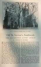 1901 London Old St. Saviour's Church Southwark Chaucer Window Shakespeare Window picture