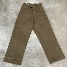 Vintage Post WW2 Battledress  1949 Pattern Wool Military Trousers Size 10 30x29 picture