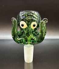 Primium 14mm Green Thick Glass Octopus Bong Bowl Head Piece Bong Bowl Holder picture
