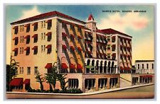 Rogers AR Arkansas Harris Hotel Unposted Linen Postcard picture