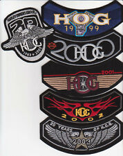 HOG 1999, 2000, 2001, 2002, 2003 & 20th Anniversary patches HARLEY OWNERS GROUP picture