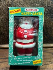 Vintage  GloLite Happi Santa Glo Christmas Tree Top / Xmas Lamp Light w Orig Box picture