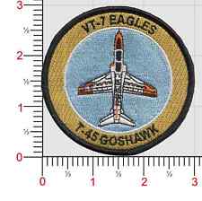 VT-7 EAGLES T-45 GOSHAWK HOOK & LOOP EMBROIDERED PATCH picture