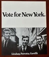 1969 Original John Lindsay for Mayor of NY City Poster picture