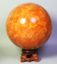 2.55lb Natural Sunstone Quartz Crystal Sphere Ball Stone Stand Healing Specimen picture