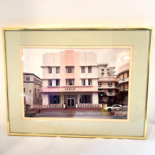 Vintage 80’s Framed Enlarged Photo Art Deco Leslie Hotel South Beach Florida picture