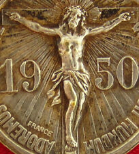 Vintage POPE PIUS XII Medal 1950 HOLY YR WE ADORE CHRIST FOR REDEEMING THE WORLD picture