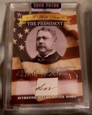2020 POTUS WORD FROM THE PRESIDENT *CHESTER A ARTHUR* AUTHENTIC HANDWRITTEN WORD picture
