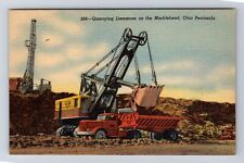 Marblehead OH-Ohio, Quarrying Limestone, Antique, Souvenir, Vintage Postcard picture