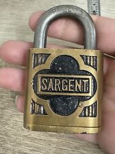 Vintage Old SARGENT Padlock Ornate No Key Lock picture