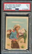 Roy Rogers 1953 Post #24 PSA 5 EX Pop-Out Card Roy Ready For Some Western Sample picture