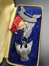 Vintage Sterling 1935 Silver Eagle Scouts Boy Scouts Medal Award BSA Be Prepared picture