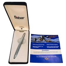 Vtg Fisher Space Pen with Original Box and Paper Black Ink USA NASA picture