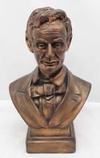 Vintage Abraham Lincoln Copper Colored Ceramic Bust 13”     TF picture
