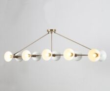 Italian Style 10 Lights Raw Brass Sputnik Chandelier Light Lamp Fixture Ceiling picture