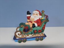Santa Claus With Sleigh Ceramic Figure picture