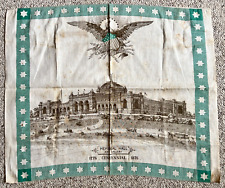 1876 Centennial  U.S. World's Fair Philadelphia Souvenir Banner Scarf picture