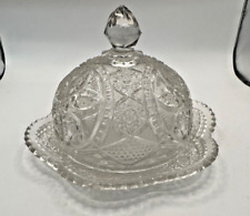 EAPG Imperial Clear Glass Domed Butter Cheese Dish Antique picture
