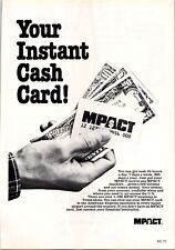 1988 Print Ad Advertisement MPACT Card Money Card Vintage Advertisement Banking picture
