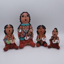 Lot of 4 Vintage Native American Navajo Storyteller Doll G Bitonie GB Signed picture