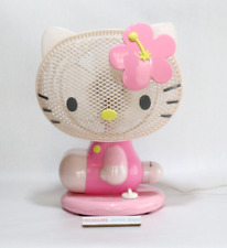 Vintage Sanrio Hello Kitty Electric Fan Pink Hibiscus 2005 Rare Japan w/Box Mint picture