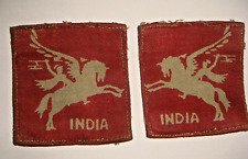 Original Pair Of WW2 44th Indian Airborne Division Formation Patches c1944 picture