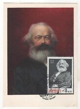1968 Portrait of Karl Marx OLD Soviet Russian Postcard STAMP picture