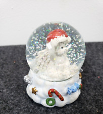 Vintage Dreamsicles Christmas Snow globe Cherub 3.25 in high retired Santa Hat picture