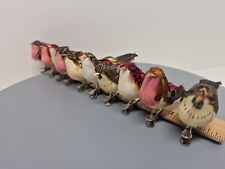 Lot Of 10 Colorfull Birds Real Feathers Clip-On Ornaments, D19 picture