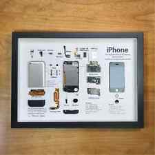 A3 Framed iPhone 1 Disassembled Phone Wall Art Unique Gifts for Apple Lovers Dad picture