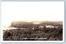 Walhalla Michigan MI Postcard RPPC Photo Lonelake From Dunbar Tower c1940's picture