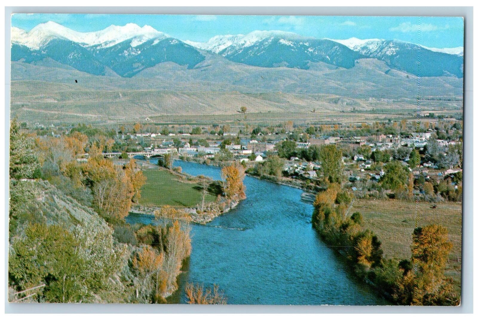 Salmon Idaho ID Postcard The Salmon-River No Return-Flows Scene 1960 Vintage