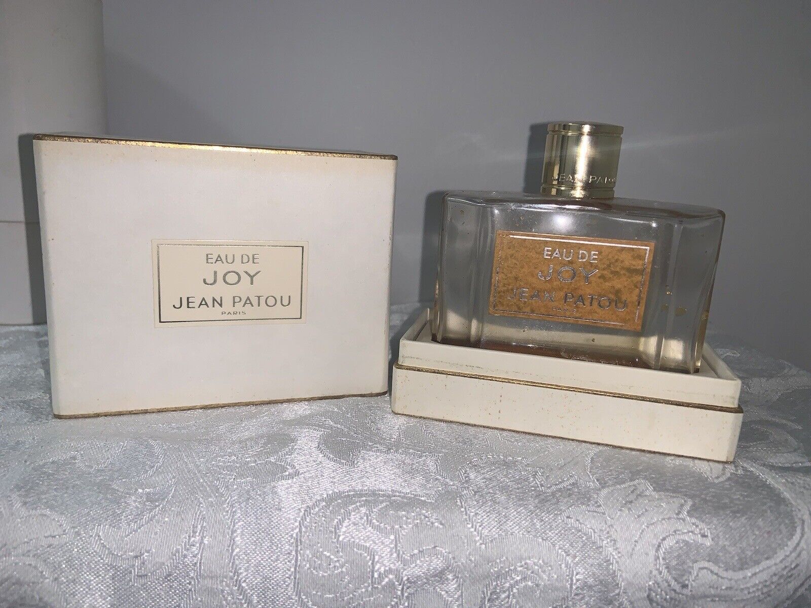 VINTAGE Joy De Jean Patou PARIS Perfume Bottle Made France With Box EMPTY