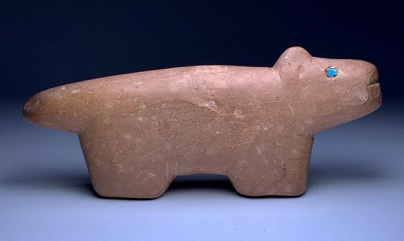 Finest Early Native Zuni Carved Stone Bear Fetish By Theodore Kucate (d.)