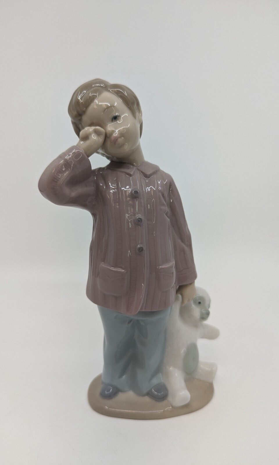Vintage Nao by Lladro Boy with Teddy Bear Porcelain Figurine #1139