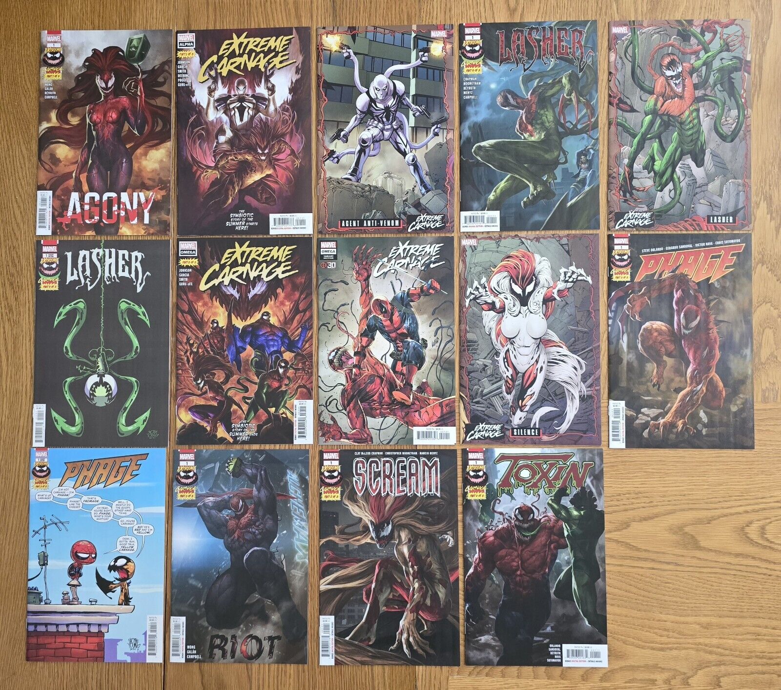 EXTREME CARNAGE LOT 14 COMICS TOTAL TONS OF SYMBIOTES FOR VENOM THE LAST DANCE