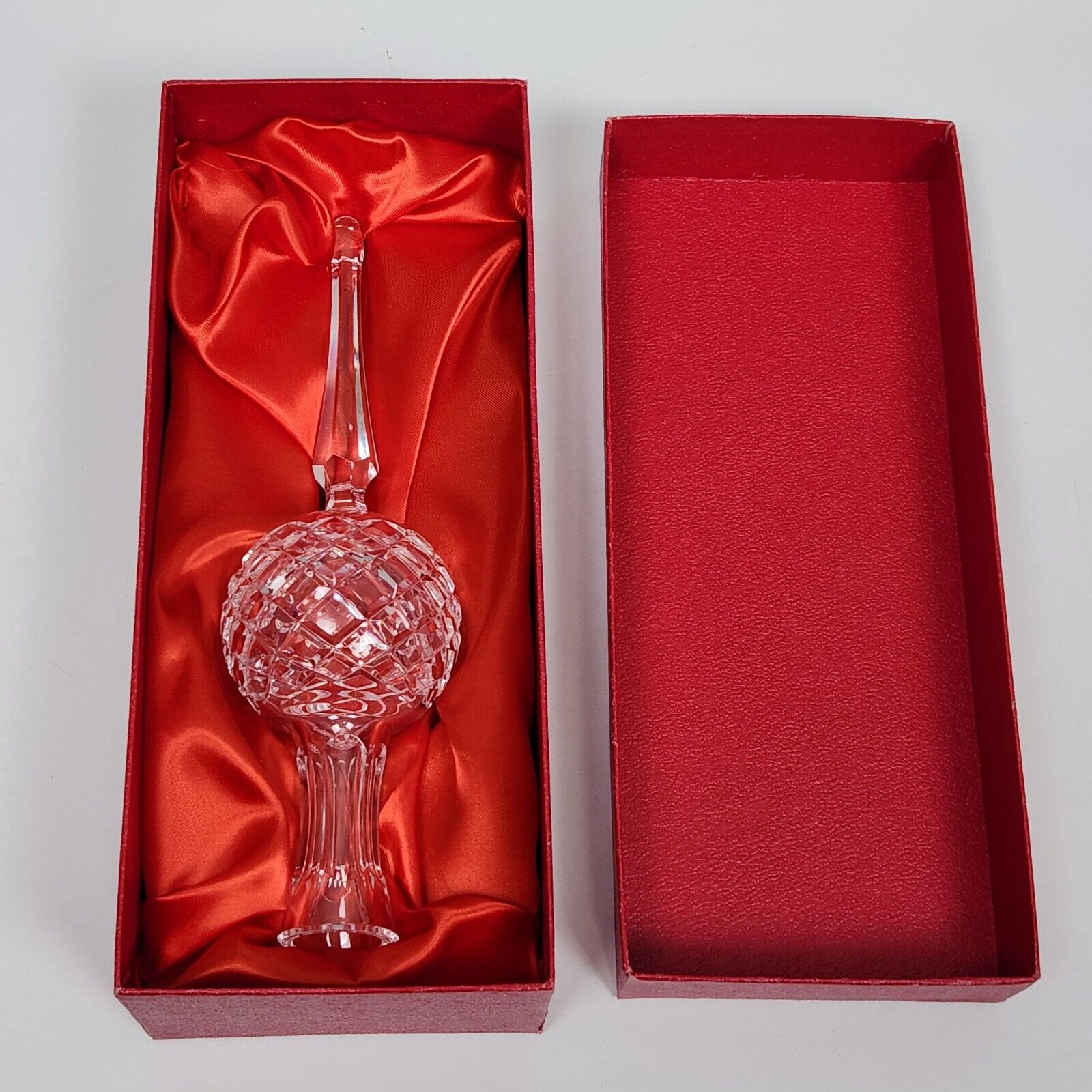 WATERFORD Crystal Glass Christmas Tree Topper Original Box