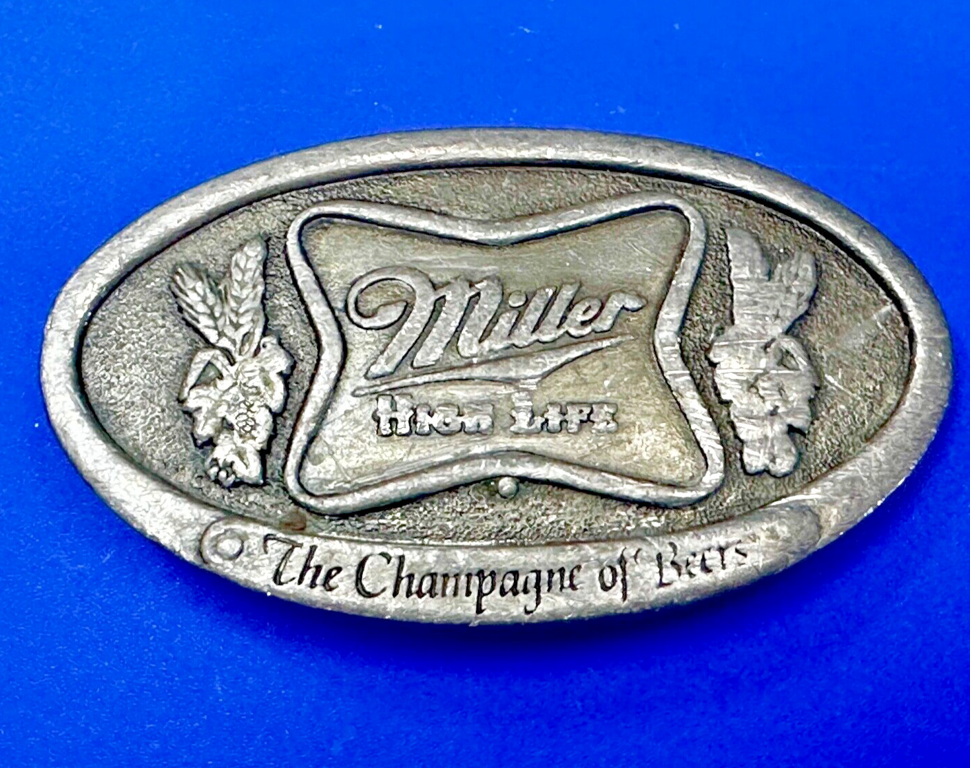 MILLER HIGH LIFE Champagne of Beers Collectable G-169 1975 Bergamot Belt Buckle