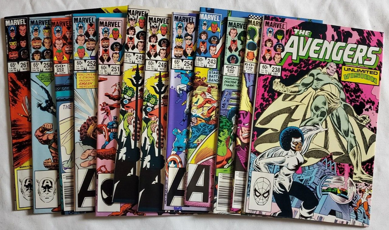 The Avengers Issues Combo Lot of 11 Marvel Comics, Lot Includes #239 VF/NM