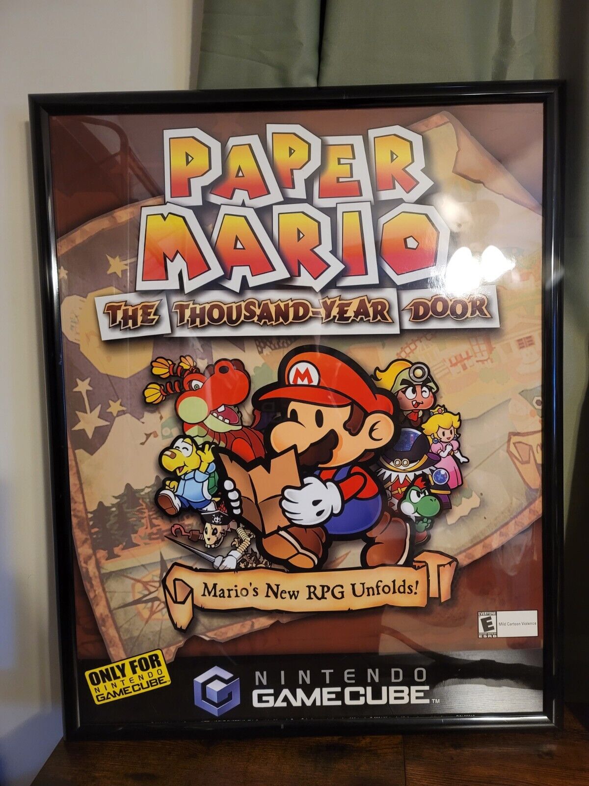 2004 Paper Mario The Thousand Year Door TTYD Authentic GOOD CONDITION 22 X 28