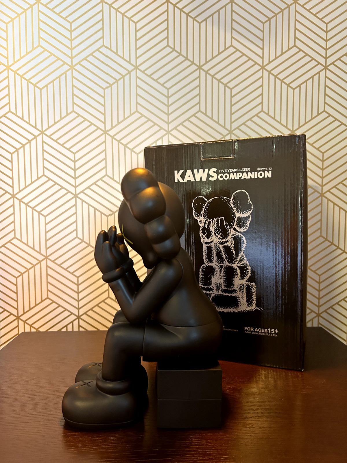 KAWS Passing Through Open Edition Vinyl Figure Black