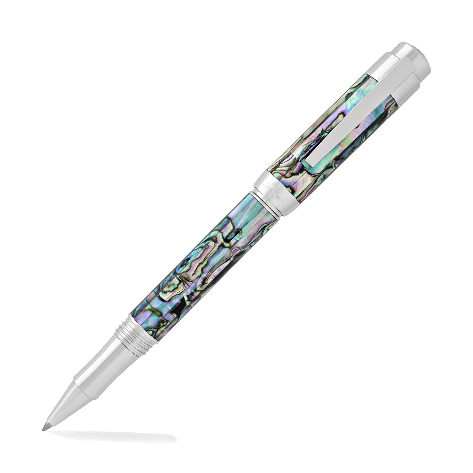 Laban New Abalone with Shiny Chrome Trim - Rollerball Pen NEW in box LMP-R101