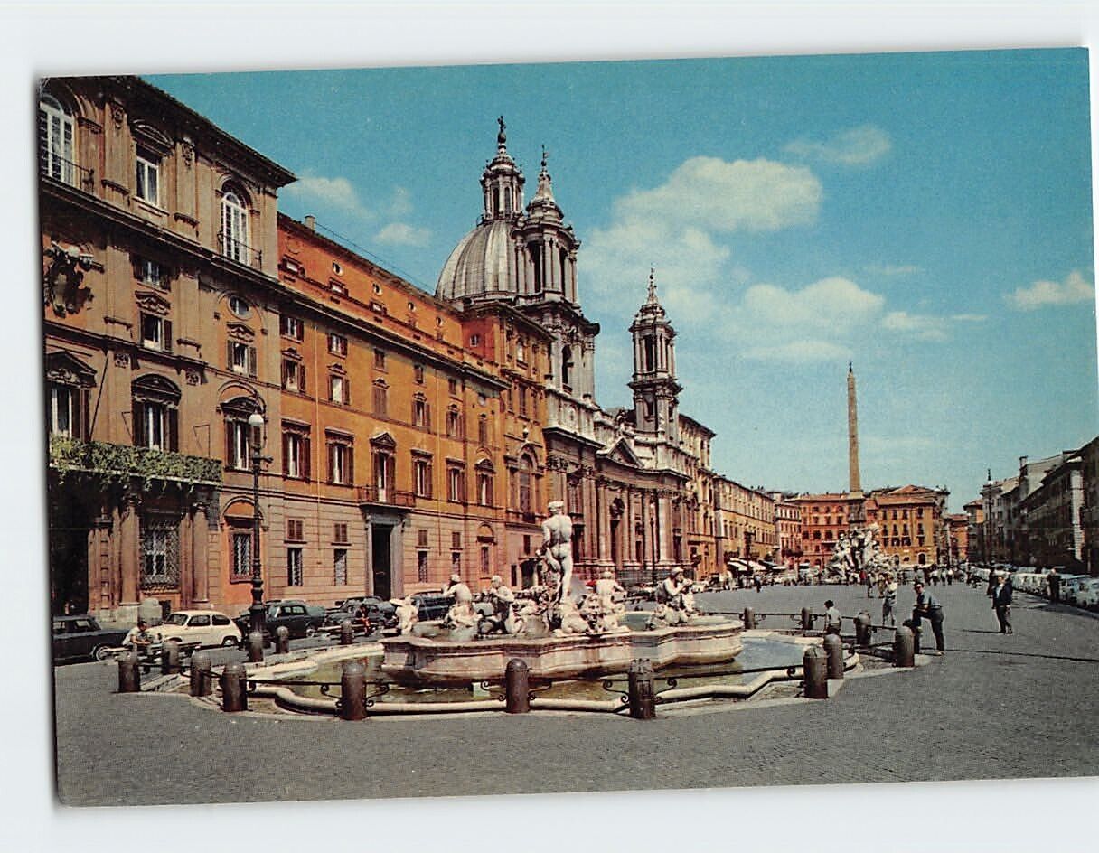 Postcard Piazza Navona Rome Italy