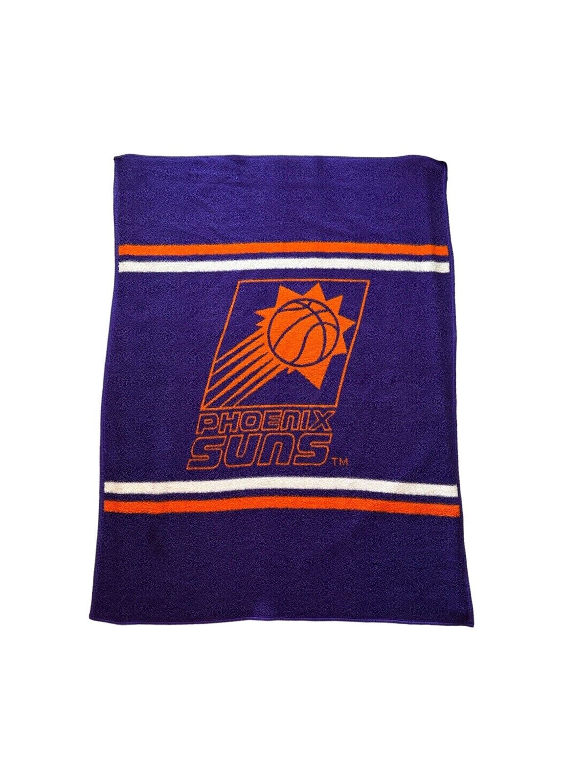 Vintage Phoenix Suns Logo Basketball Throw Blanket Biederlack