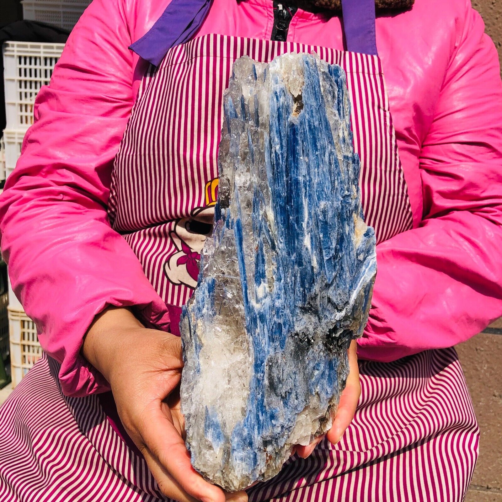 7.56LB Natural Blue Crystal Kyanite Rough Gem mineral Specimen Healing 623