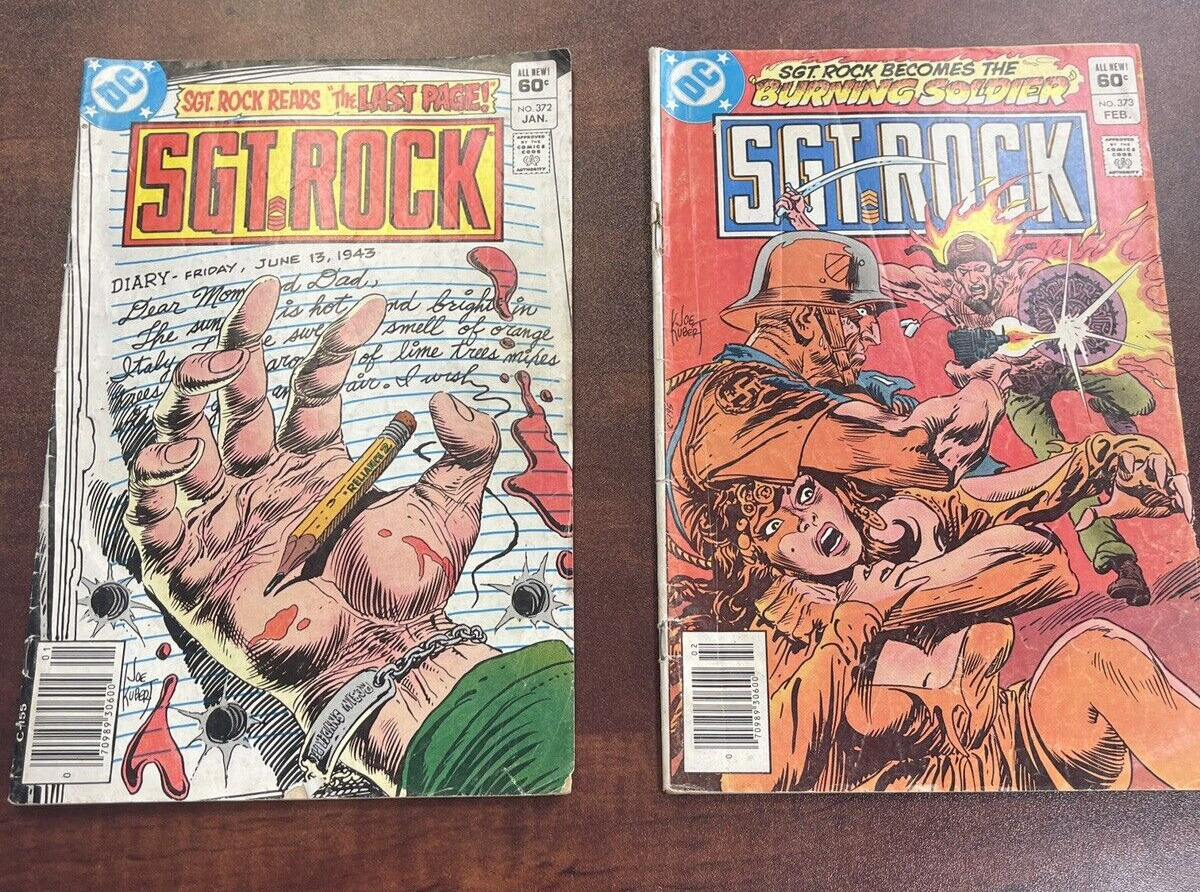 1983 SGT. ROCK Lot of 2-Vol. 32 No 372, and 373 DC COMICS