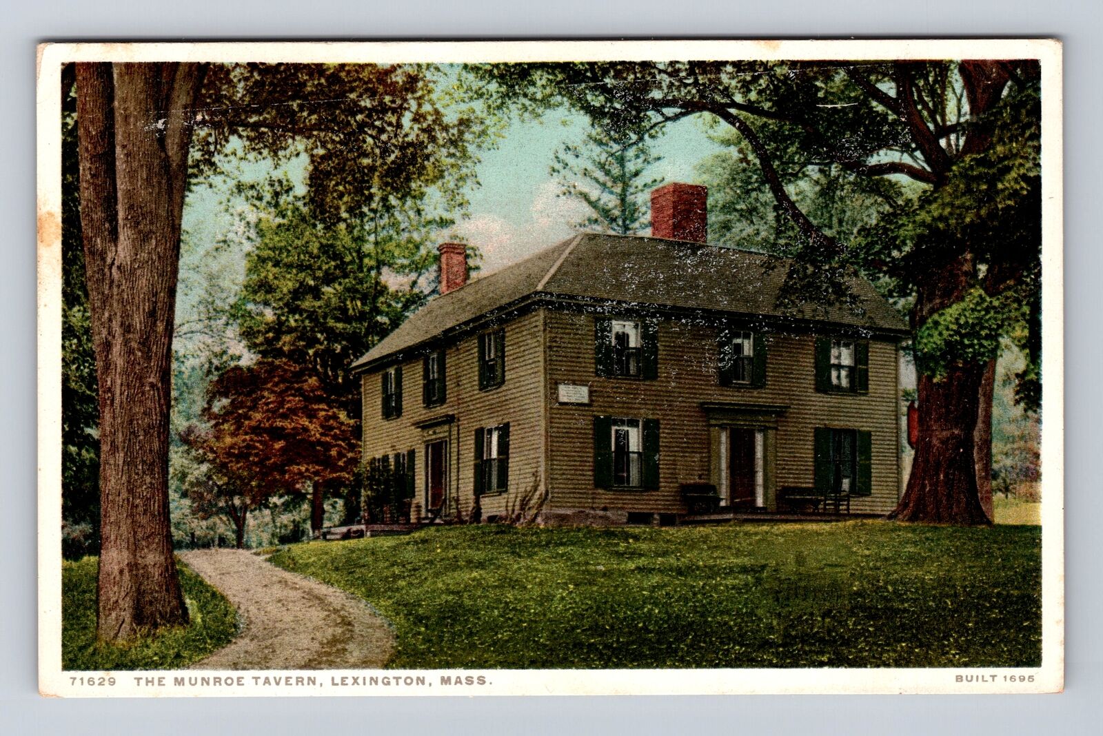 Lexington MA-Massachusetts, the Munroe Tavern, Antique Vintage Souvenir Postcard